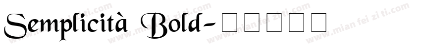 Semplicità Bold字体转换